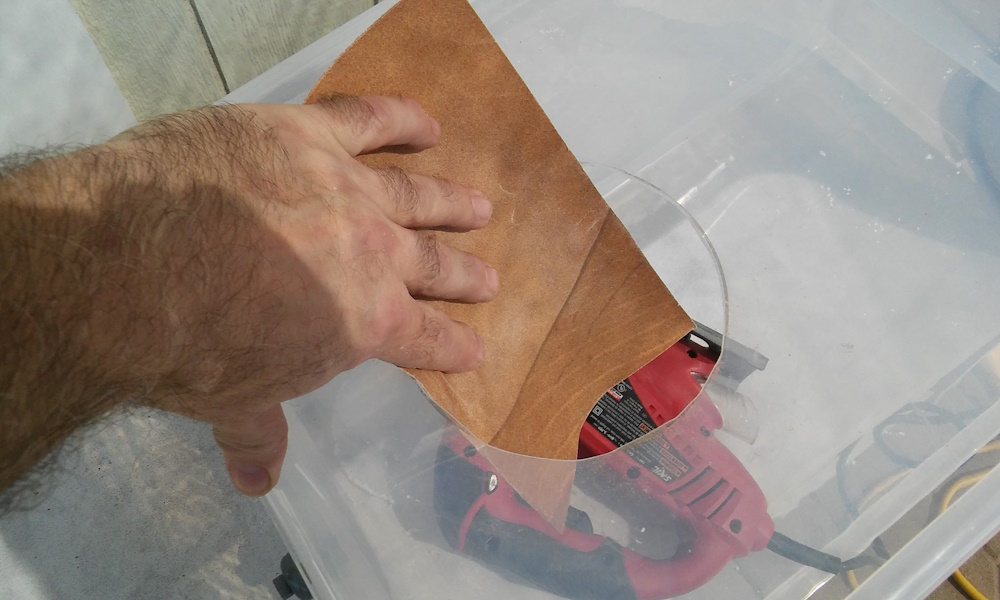 Sanding the cuts
